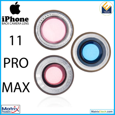 iPhone 11 Pro Max Back Camera Lens With Bracket & Bezel (3 Piece Set) - Matrix Traders