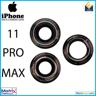 iPhone 11 Pro Max Back Camera Lens With Bracket & Bezel (3 Piece Set) - Matrix Traders