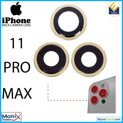 iPhone 11 Pro Max Back Camera Lens With Bracket & Bezel (3 Piece Set) - Matrix Traders