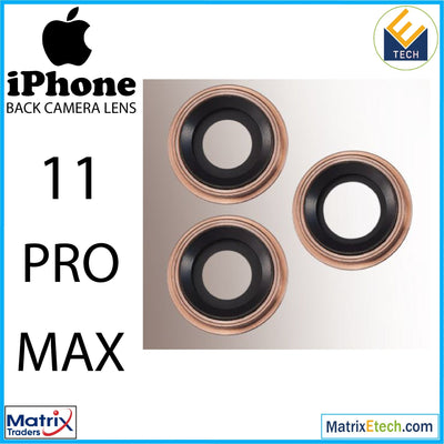 iPhone 11 Pro Max Back Camera Lens With Bracket & Bezel (3 Piece Set) - Matrix Traders