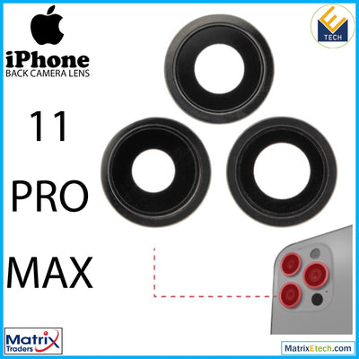 iPhone 11 Pro Max Back Camera Lens With Bracket & Bezel (3 Piece Set) - Matrix Traders