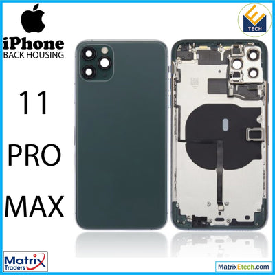 iPhone 11 Pro Max Back Housing W Small Components Pre - Installed (Aftermarket Plus) - Matrix Traders