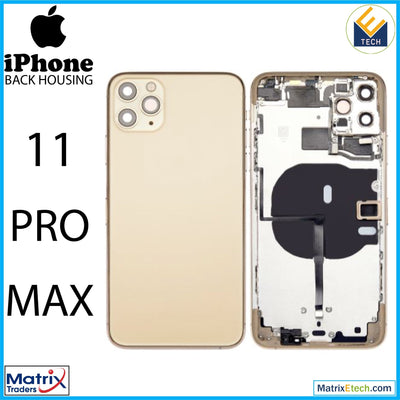 iPhone 11 Pro Max Back Housing W Small Components Pre - Installed (Aftermarket Plus) - Matrix Traders