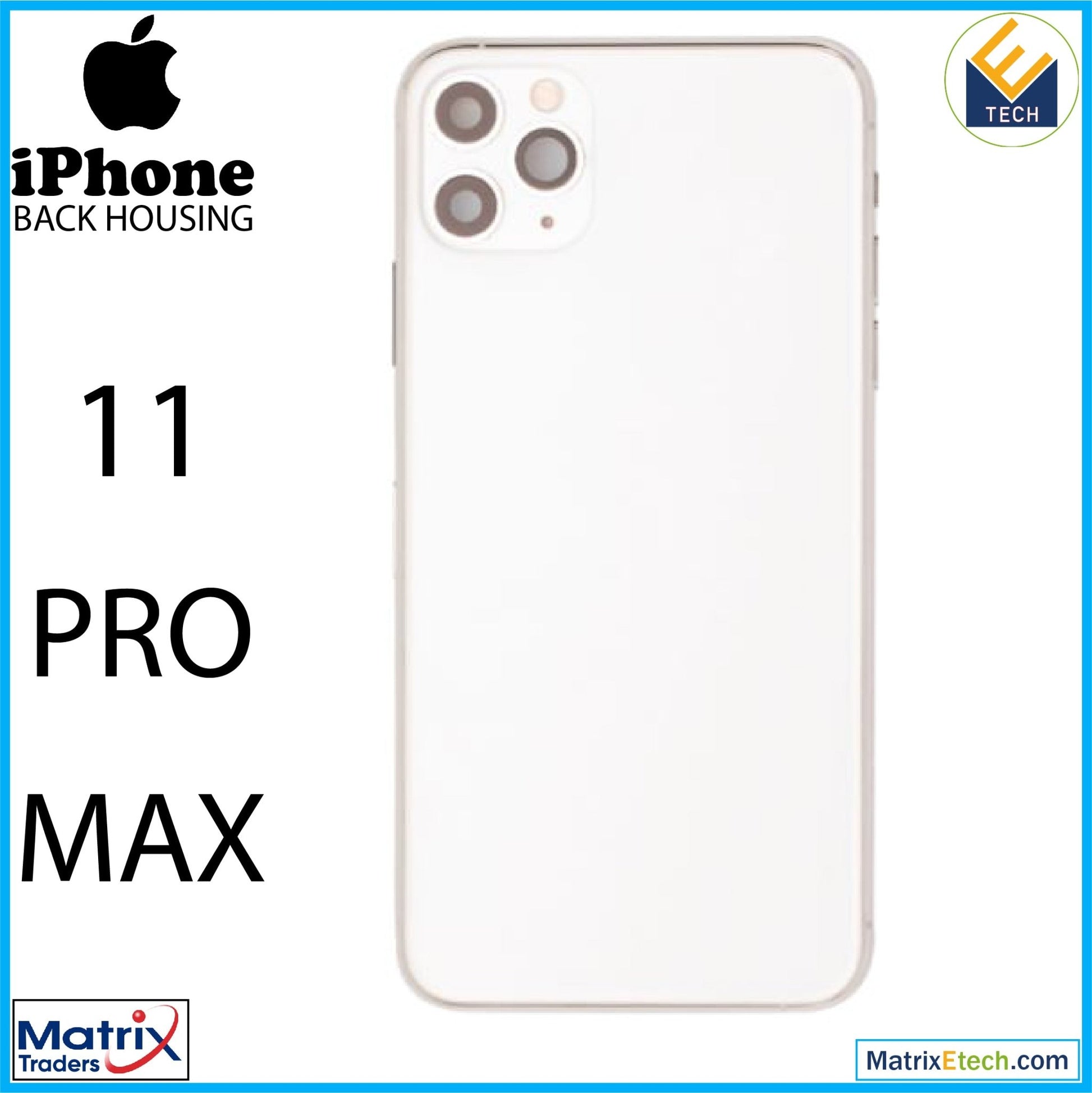 iPhone 11 Pro Max Back Housing W Small (Pull Grade A) - Matrix Traders