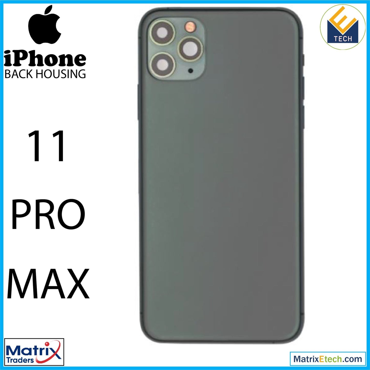 iPhone 11 Pro Max Back Housing W Small (Pull Grade A) - Matrix Traders