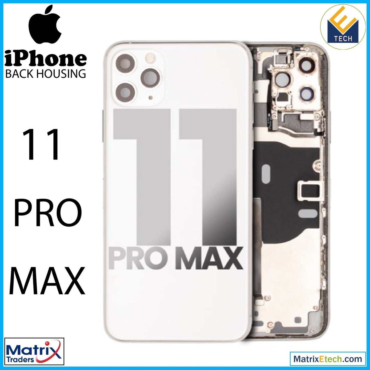 iPhone 11 Pro Max Back Housing W Small (Pull Grade B) - Matrix Traders