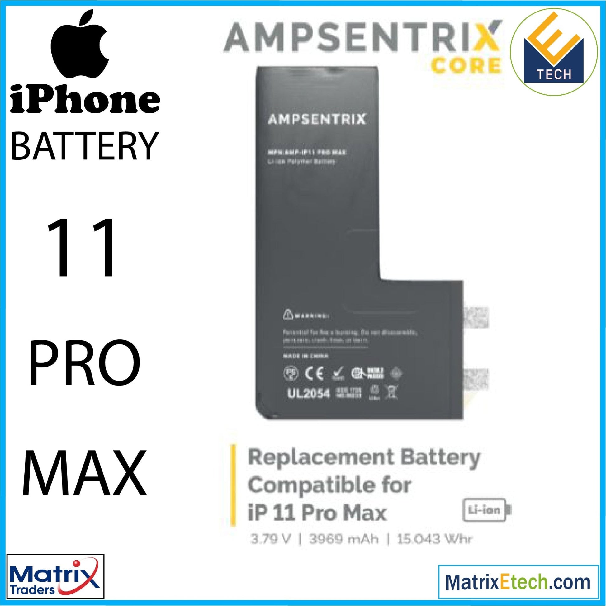 iPhone 11 Pro Max Replacement Battery Core - Matrix Traders