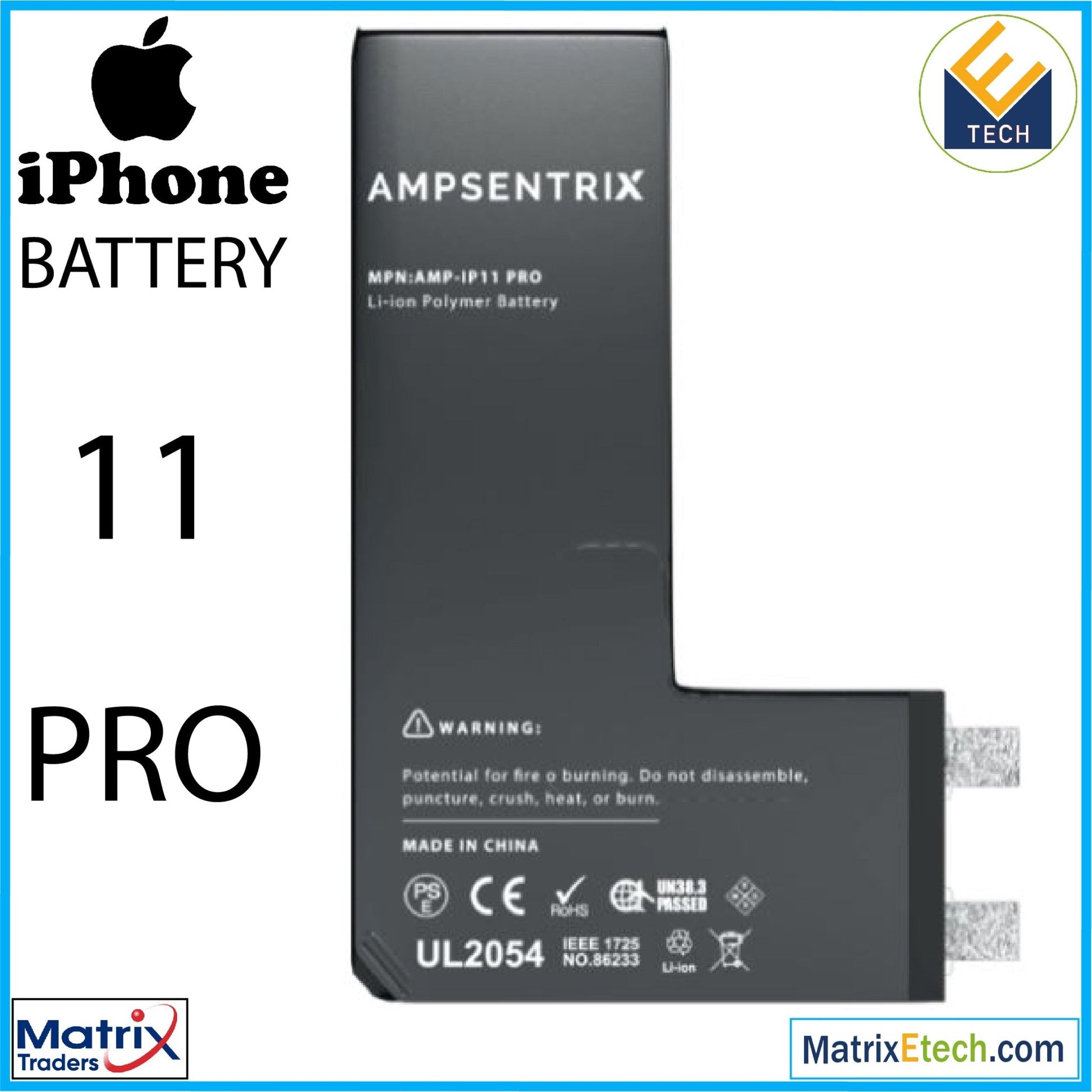 IPhone 11 Pro Replacement Battery (Core Extended) - Matrix Traders