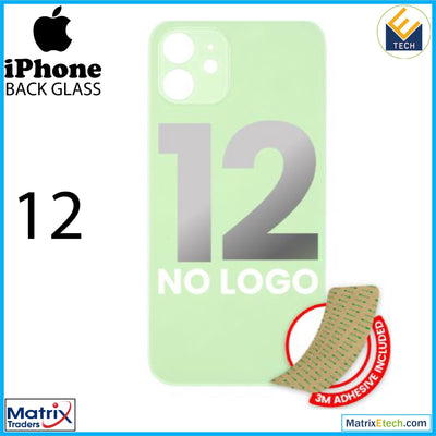 iPhone 12 Back Glass With 3M Adhesive (Normal) - Matrix Traders