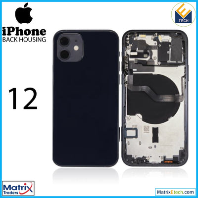 iPhone 12 Back Housing W Small Components Pre - Installed (Aftermarket Plus) (International Version) - Matrix Traders