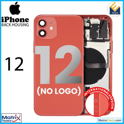 iPhone 12 Back Housing W Small Components Pre - Installed (Aftermarket Plus) (International Version) - Matrix Traders