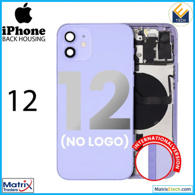 iPhone 12 Back Housing W Small Components Pre - Installed (Aftermarket Plus) (International Version) - Matrix Traders