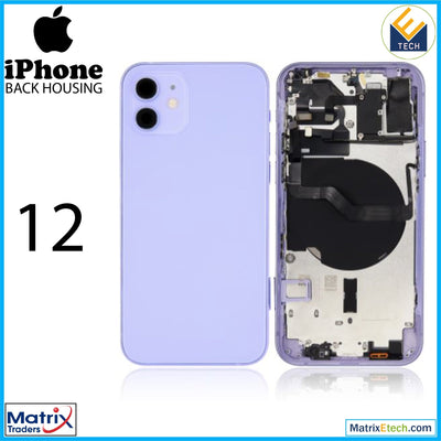 iPhone 12 Back Housing W Small Components Pre - Installed (Aftermarket Plus) (International Version) - Matrix Traders