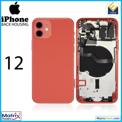 iPhone 12 Back Housing W Small Components Pre - Installed (Aftermarket Plus) (International Version) - Matrix Traders