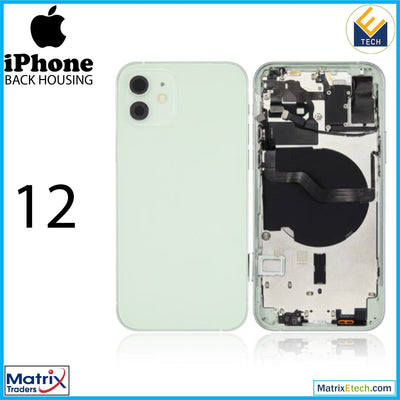 iPhone 12 Back Housing W Small Components Pre - Installed (Aftermarket Plus) (International Version) - Matrix Traders