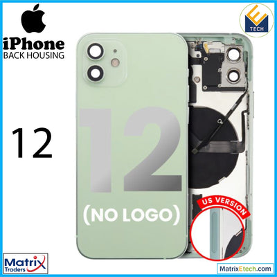 iPhone 12 Back Housing W Small Components Pre - Installed (US Version) (Aftermarket Plus) - Matrix Traders