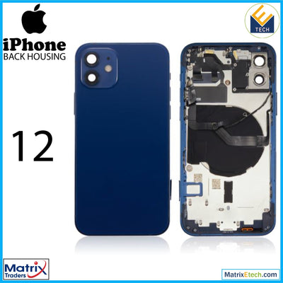 iPhone 12 Back Housing W Small Components Pre - Installed (US Version) (Aftermarket Plus) - Matrix Traders