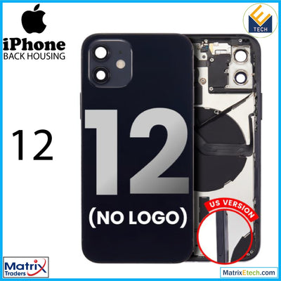 iPhone 12 Back Housing W Small Components Pre - Installed (US Version) (Aftermarket Plus) - Matrix Traders