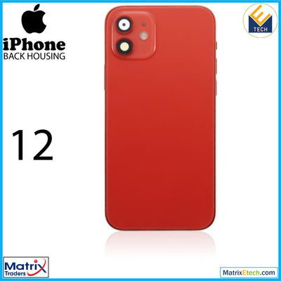 iPhone 12 Back Housing W Small Components Pre - Installed (US Version) (Aftermarket Plus) - Matrix Traders