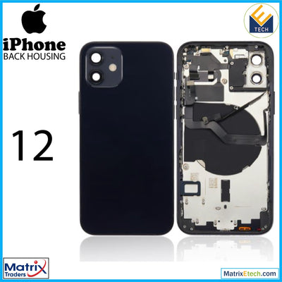 iPhone 12 Back Housing W Small Components Pre - Installed (US Version) (Aftermarket Plus) - Matrix Traders