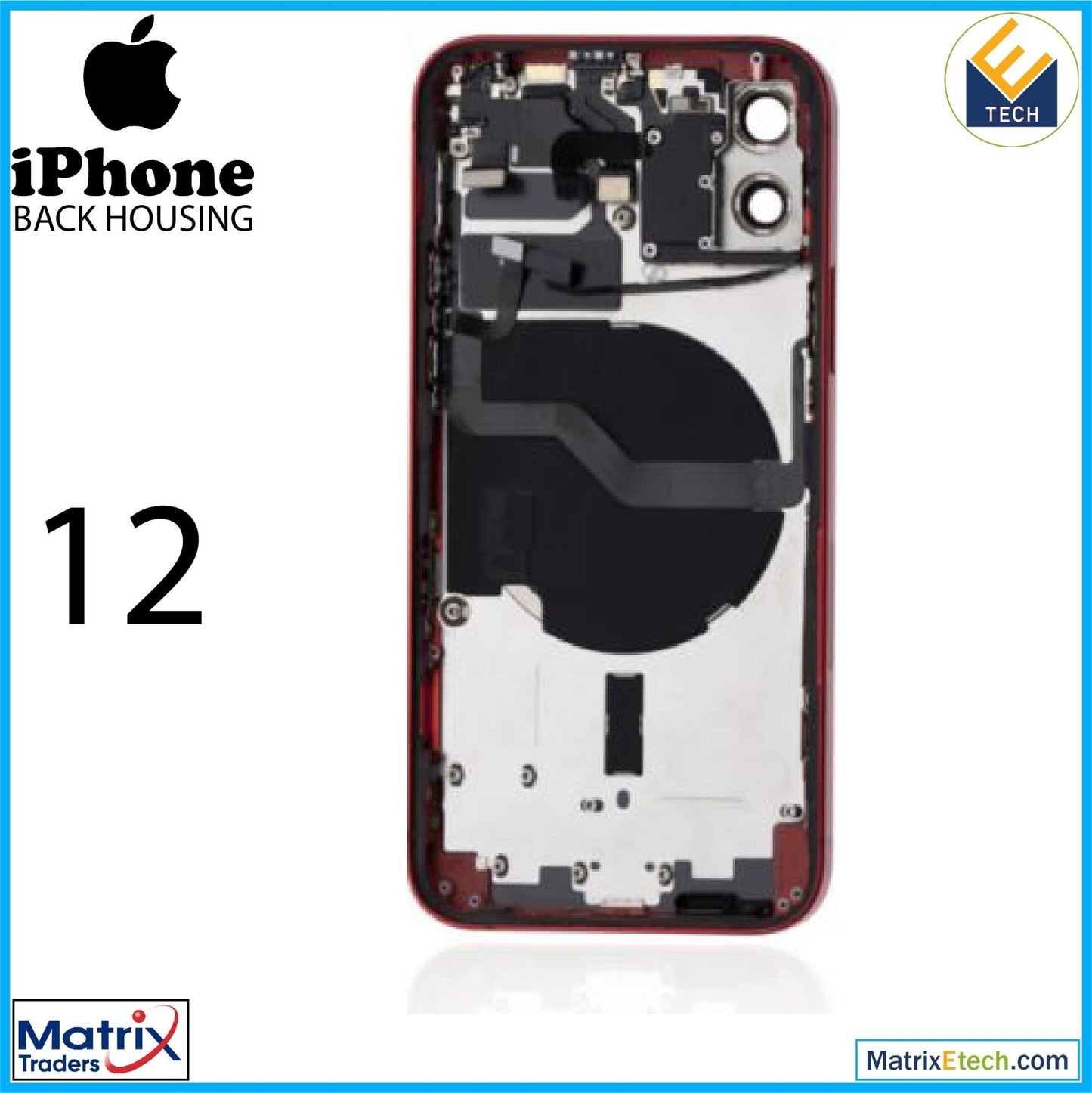 iPhone 12 Back Housing W Small (International Version) - Matrix Traders