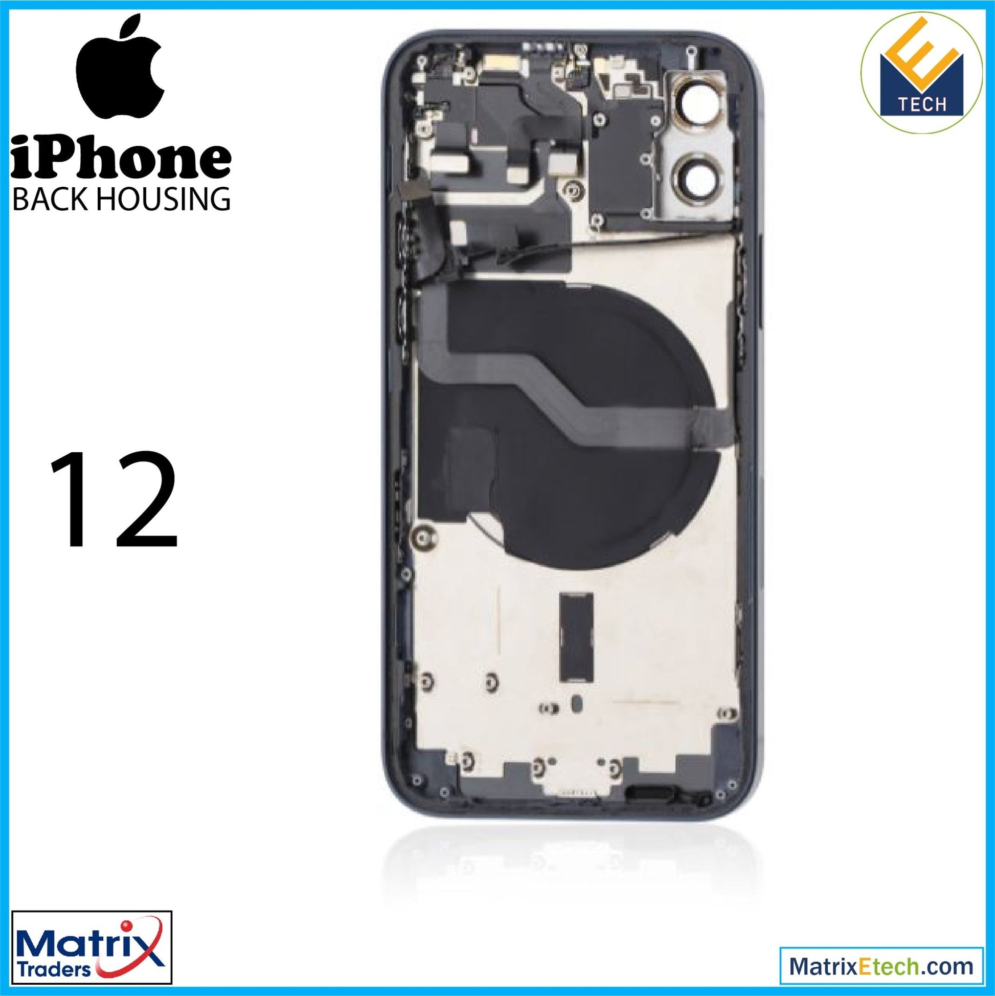 iPhone 12 Back Housing W Small (International Version) - Matrix Traders