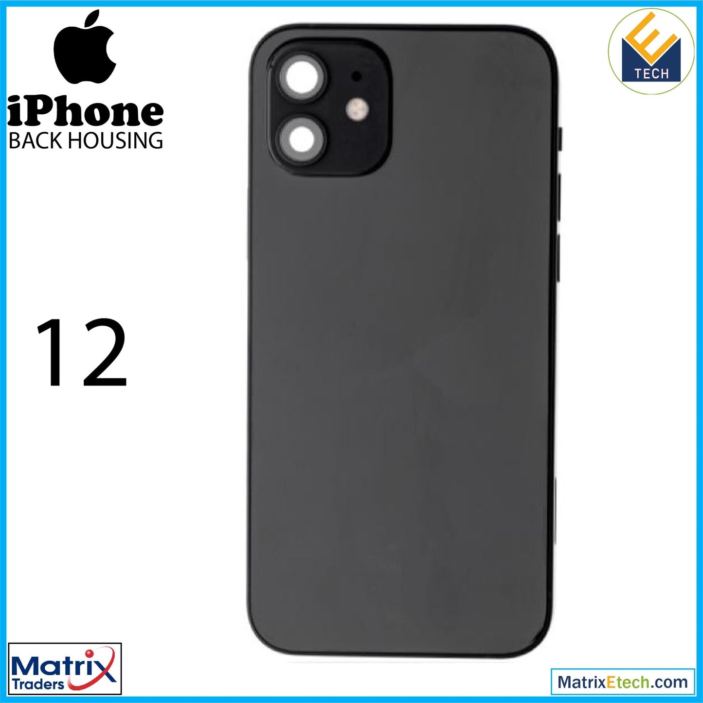 iPhone 12 Back Housing W Small (US Version) - Matrix Traders