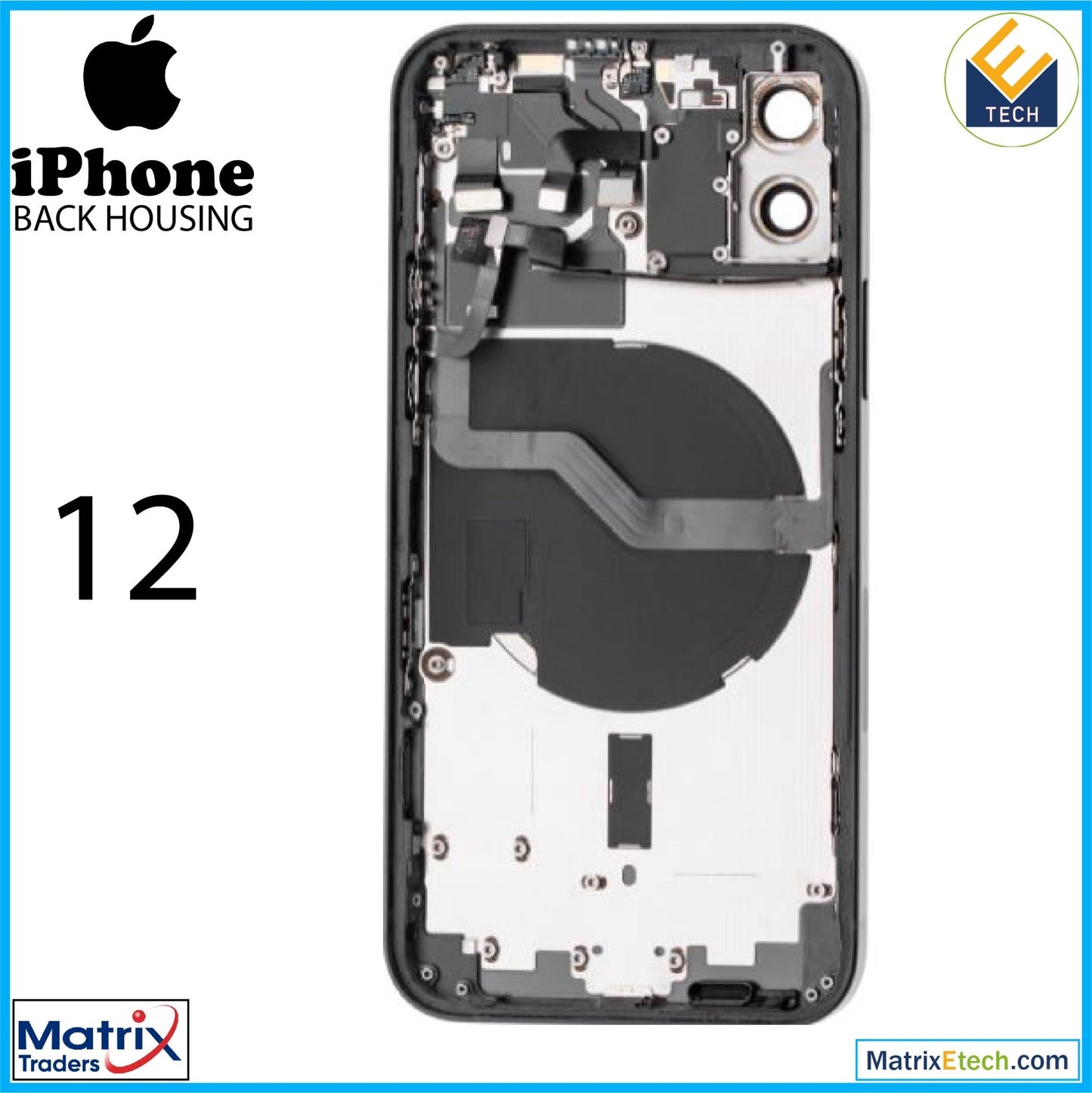 iPhone 12 Back Housing W Small (US Version) - Matrix Traders