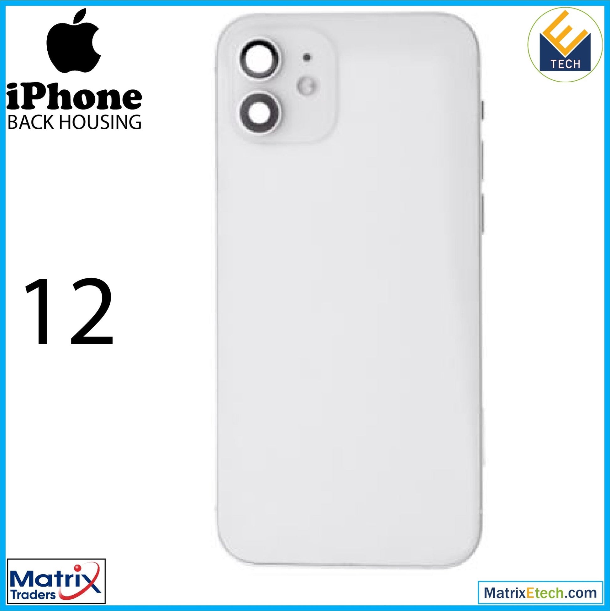 iPhone 12 Back Housing W Small (US Version) - Matrix Traders