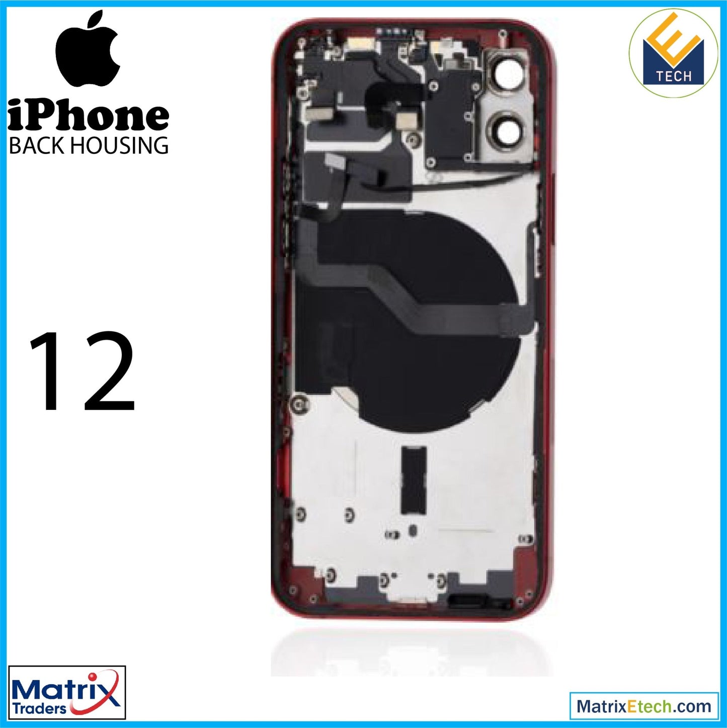 iPhone 12 Back Housing W Small (US Version) - Matrix Traders