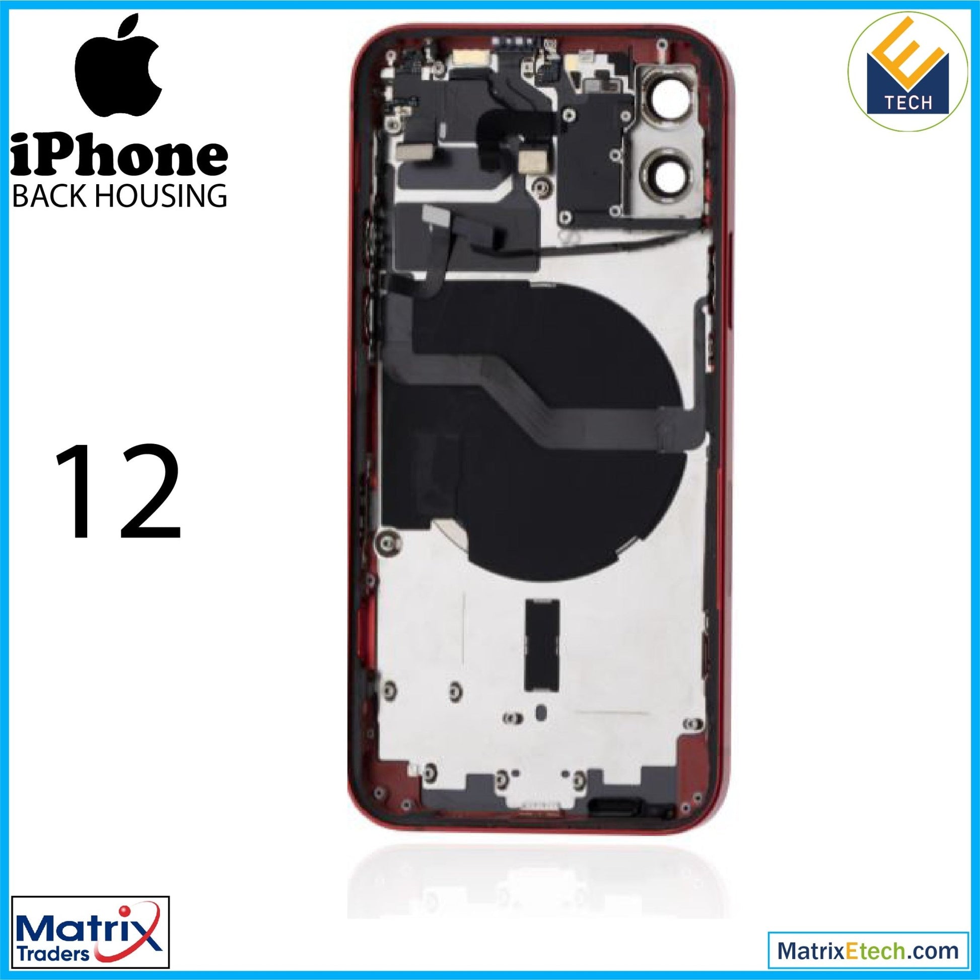 iPhone 12 Back Housing W Small (US Version) - Matrix Traders