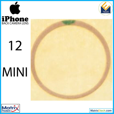 iPhone 12 Mini Back Camera Lens With Adhesive (2 Piece Set) - Matrix Traders