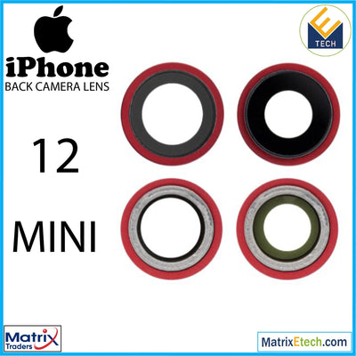 iPhone 12 Mini Back Camera Lens With Bracket & Bezel (10 Pack) - Matrix Traders