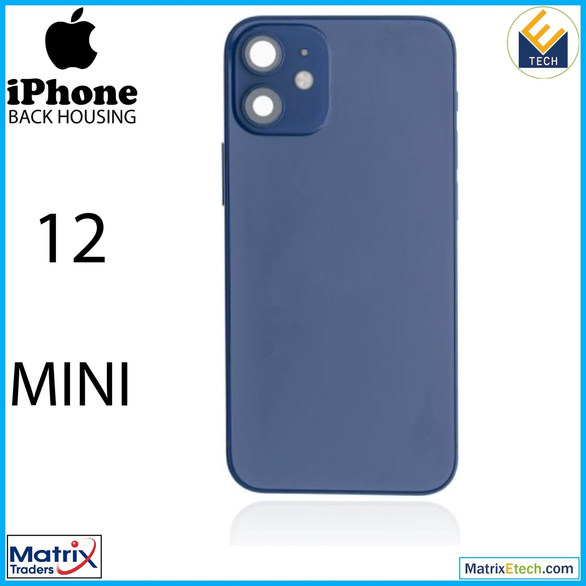 iPhone 12 Mini Back Housing W Small (International Version) - Matrix Traders