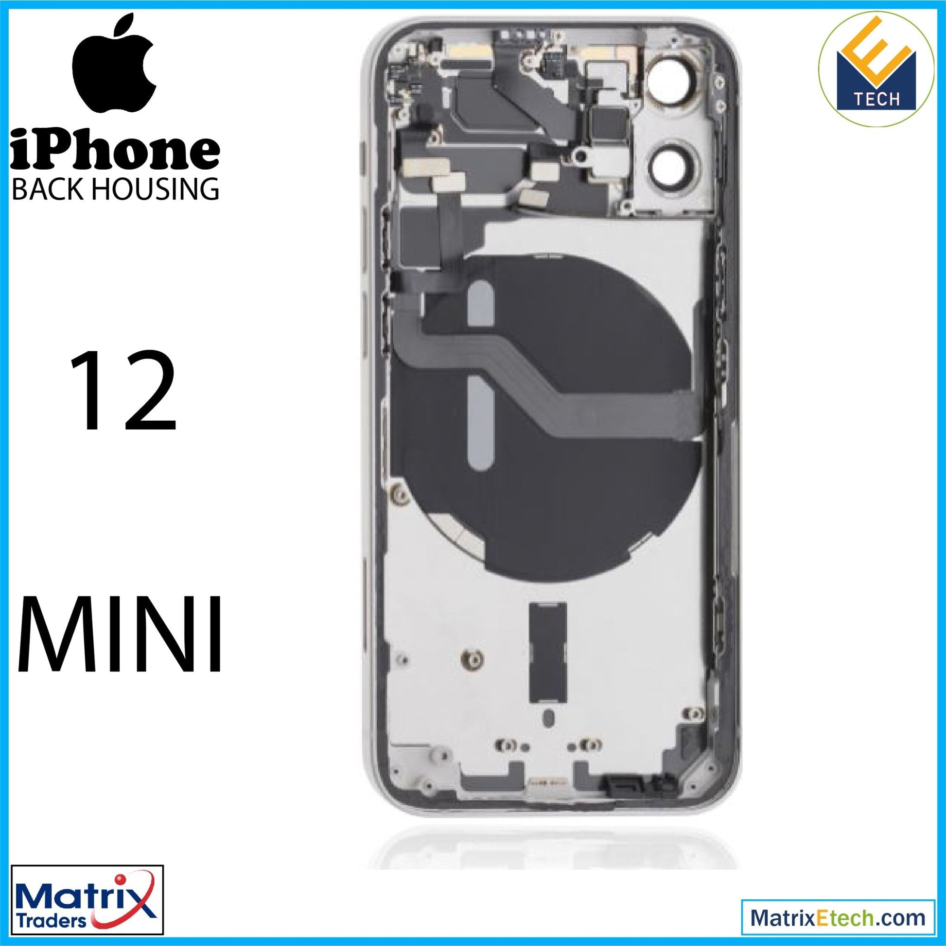 iPhone 12 Mini Back Housing W Small (International Version) - Matrix Traders