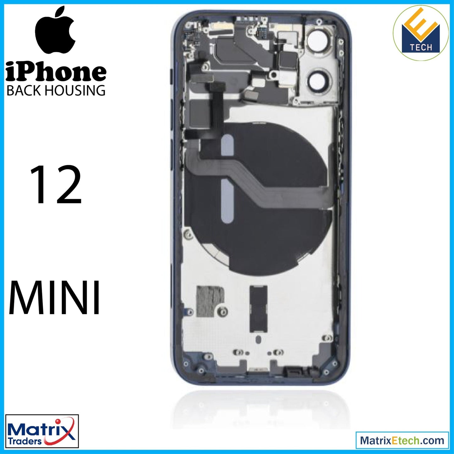 iPhone 12 Mini Back Housing W Small (International Version) - Matrix Traders