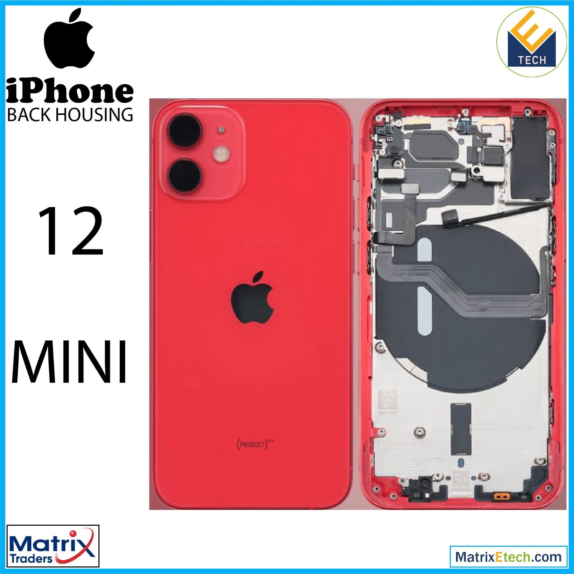 iPhone 12 Mini Back Housing W Small (International Version) - Matrix Traders