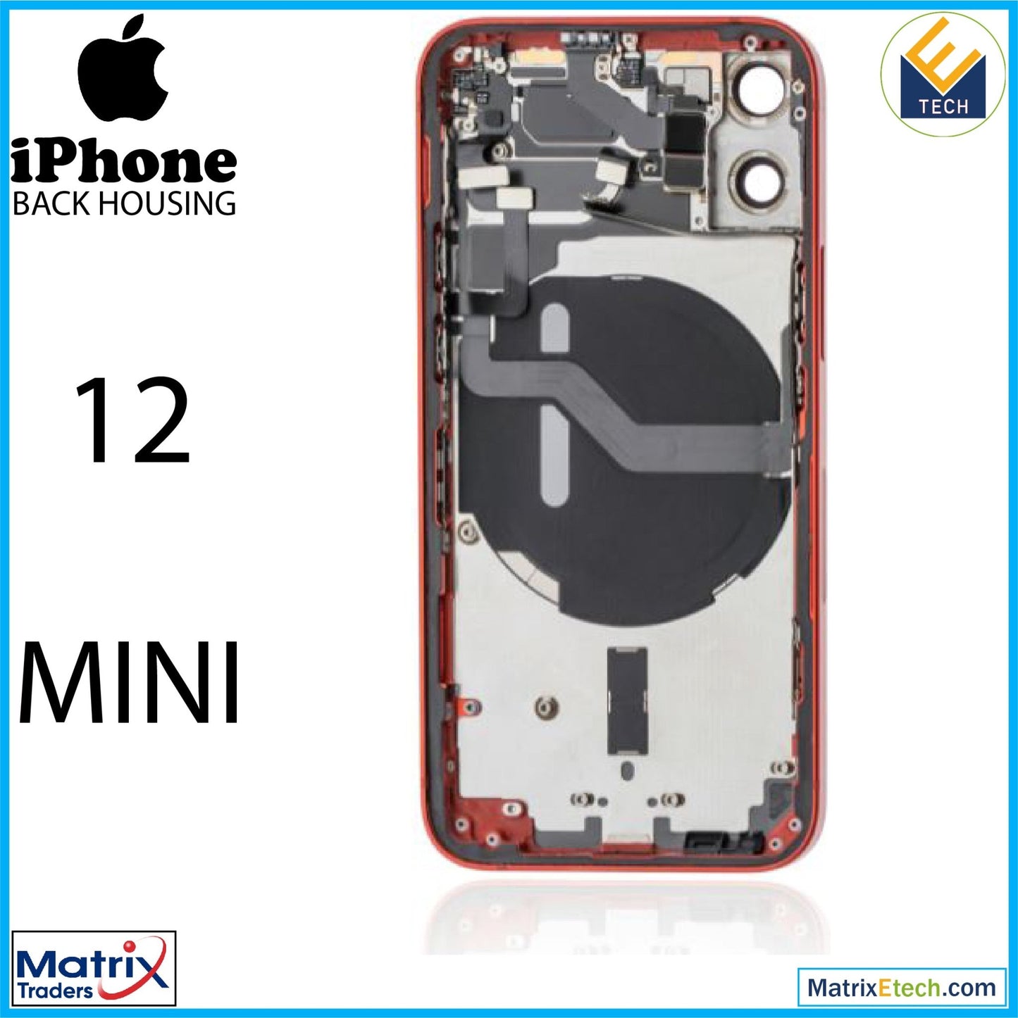 iPhone 12 Mini Back Housing W Small (International Version) - Matrix Traders