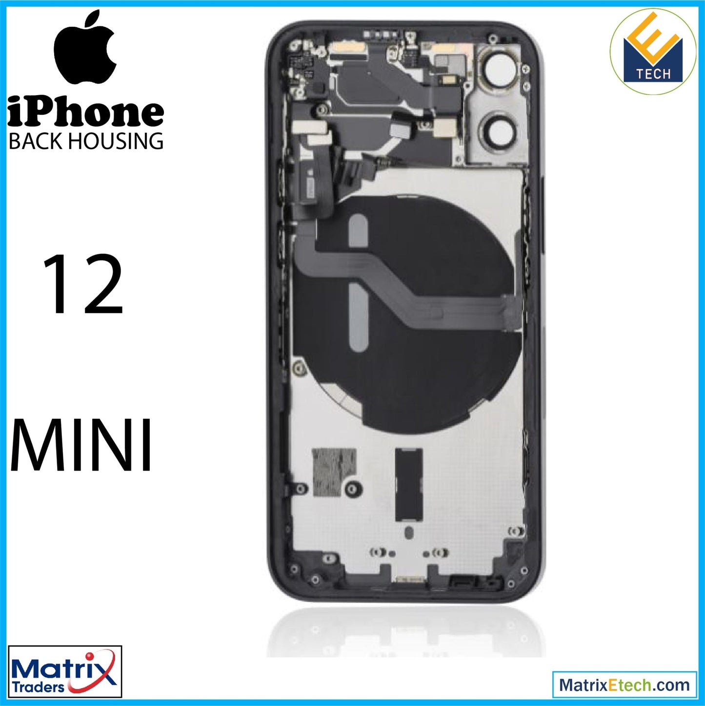 iPhone 12 Mini Back Housing W Small (International Version) - Matrix Traders