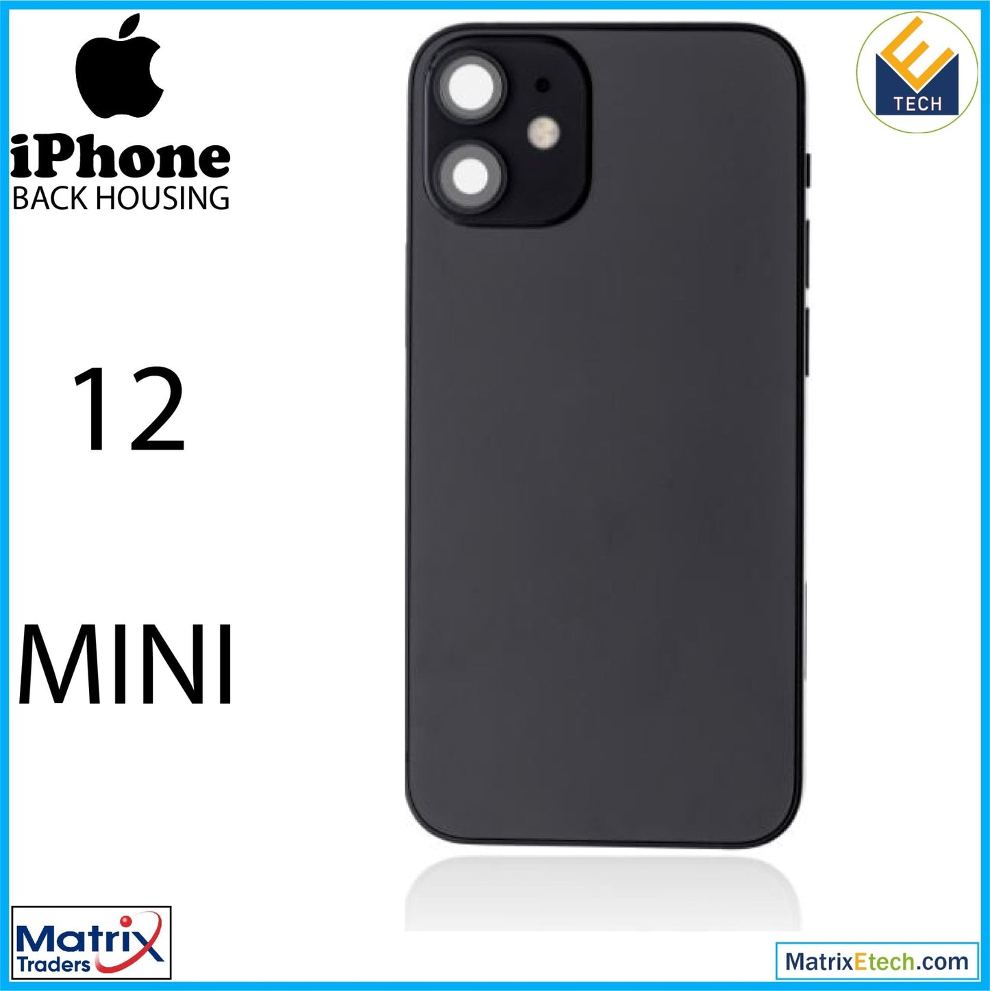 iPhone 12 Mini Back Housing W Small (International Version) - Matrix Traders