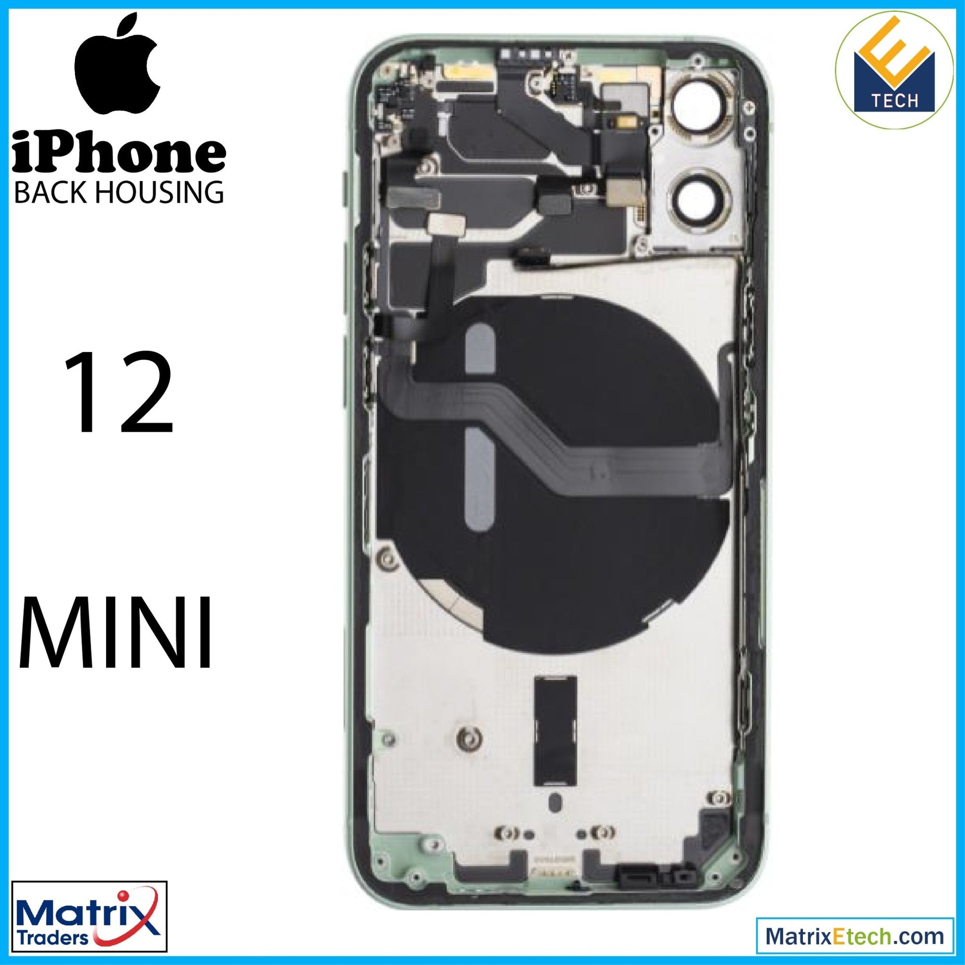 iPhone 12 Mini Back Housing W Small (US Version) - Matrix Traders