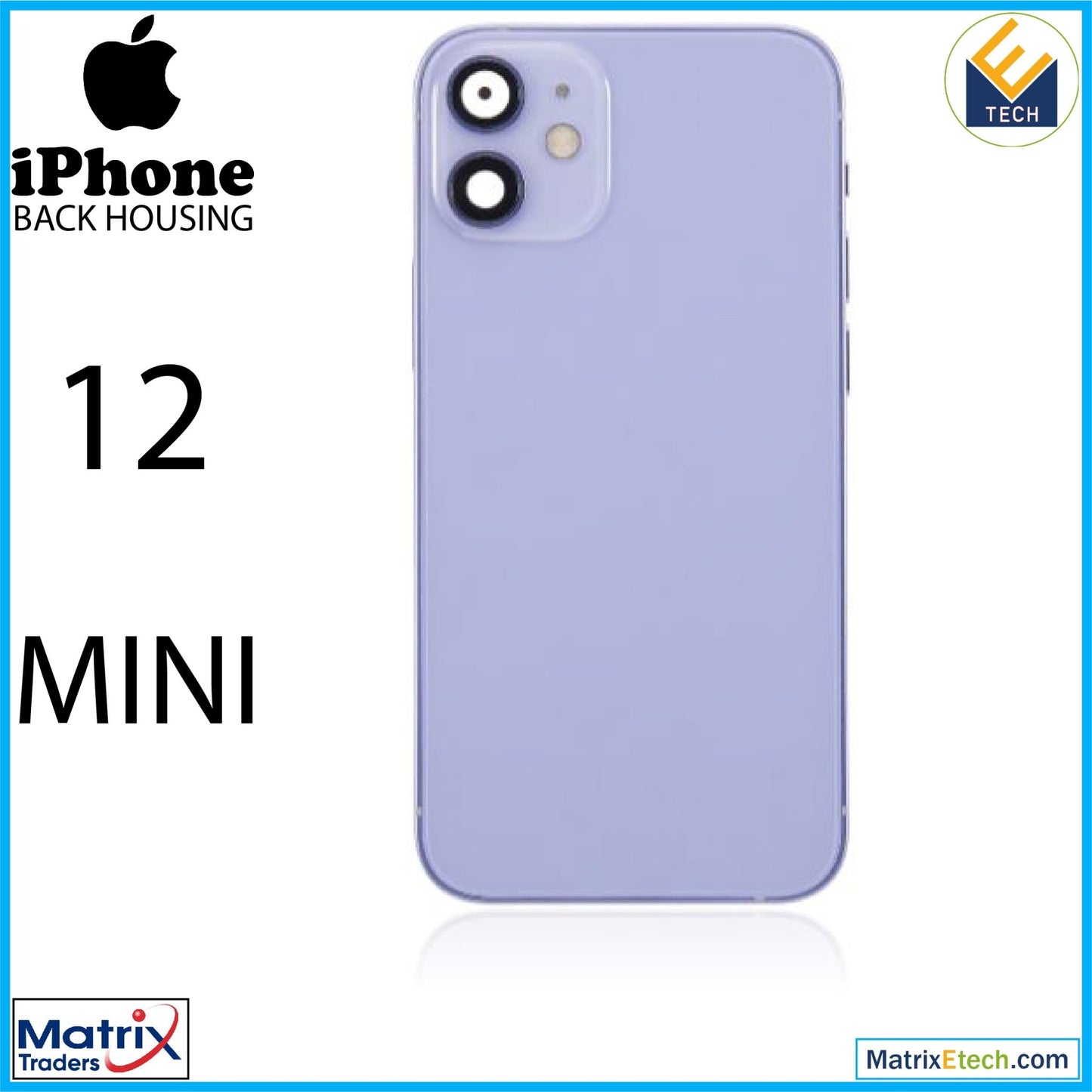 iPhone 12 Mini Back Housing W Small (US Version) - Matrix Traders