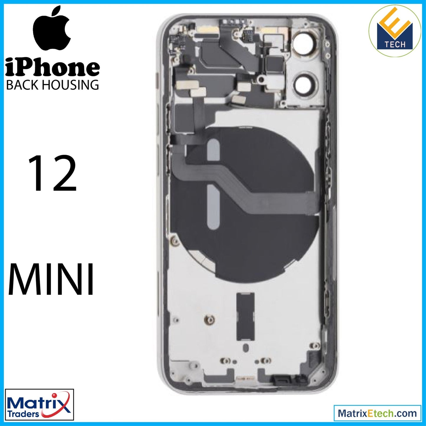 iPhone 12 Mini Back Housing W Small (US Version) - Matrix Traders