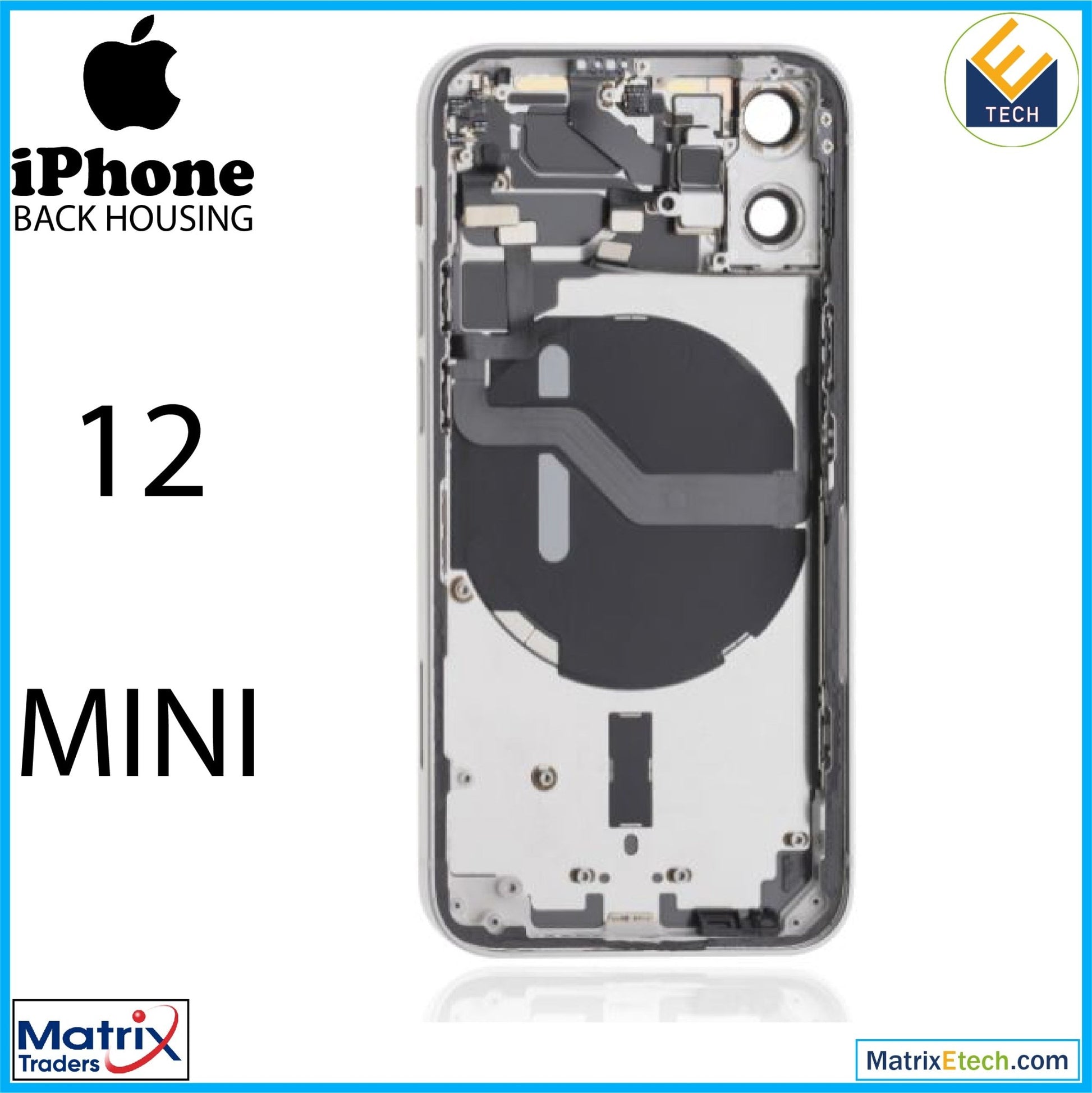 iPhone 12 Mini Back Housing W Small (US Version) - Matrix Traders