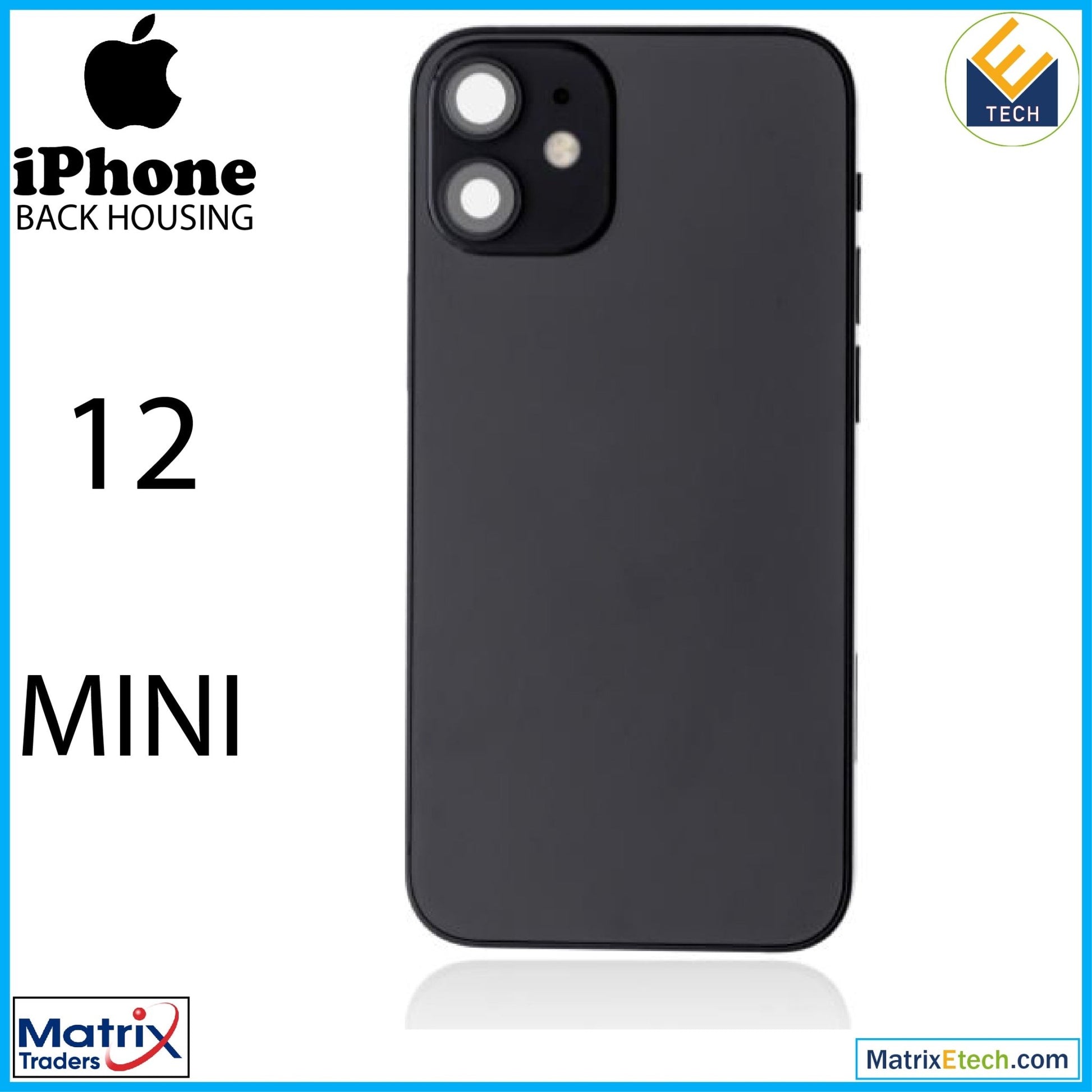 iPhone 12 Mini Back Housing W Small (US Version) - Matrix Traders