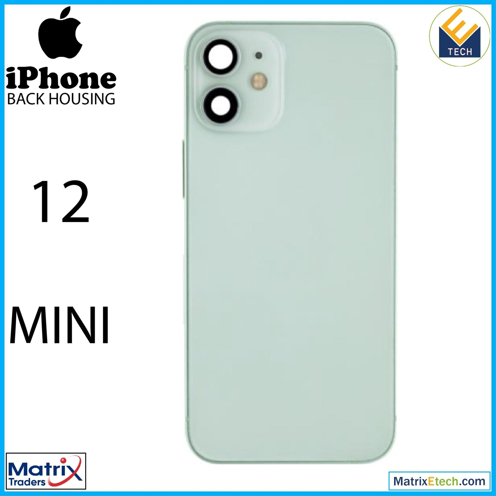 iPhone 12 Mini Back Housing W Small (US Version) - Matrix Traders