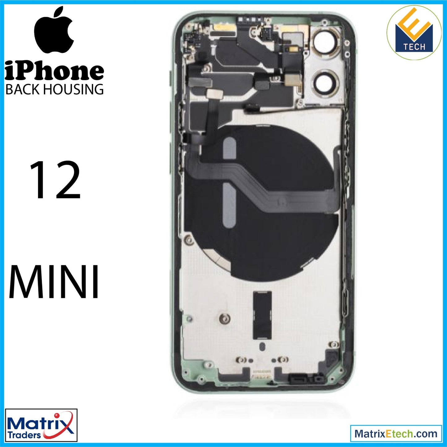 iPhone 12 Mini Back Housing W Small (US Version) - Matrix Traders