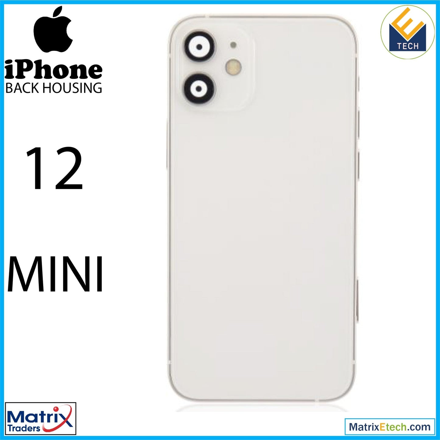 iPhone 12 Mini Back Housing W Small (US Version) - Matrix Traders