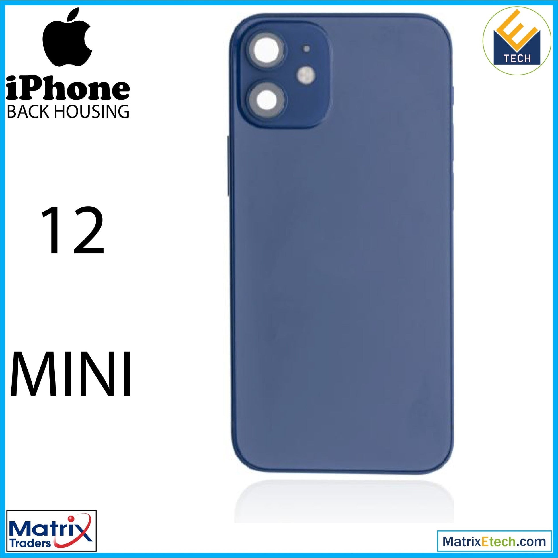 iPhone 12 Mini Back Housing W Small (US Version) - Matrix Traders