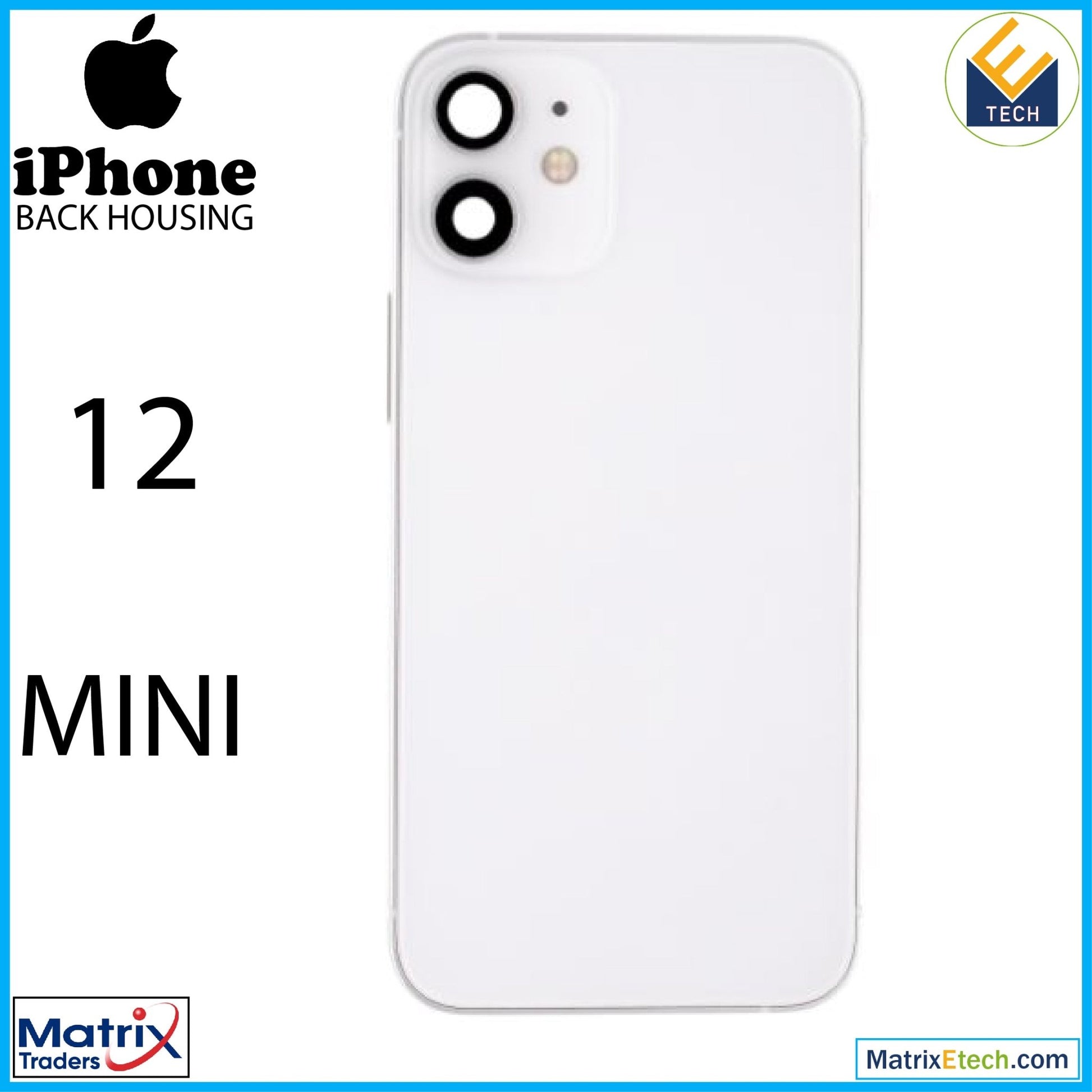 iPhone 12 Mini Back Housing W Small (US Version) - Matrix Traders